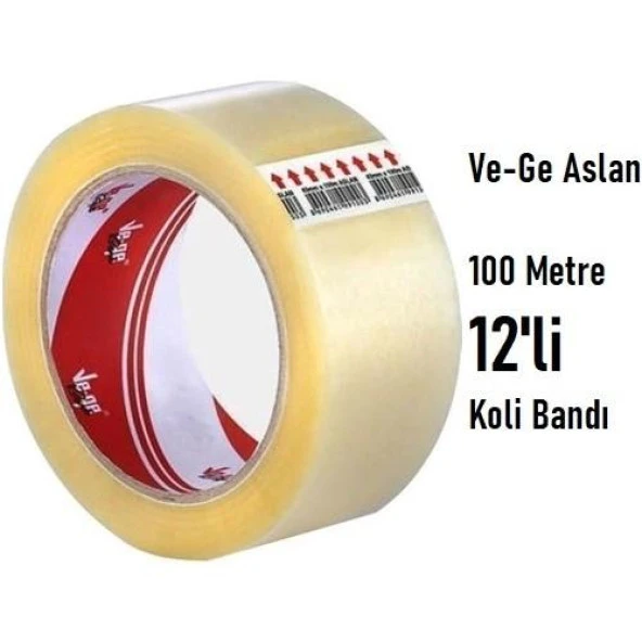 Vege Koli Bandı 45X100 Şeffaf (Aslan) 12 adet