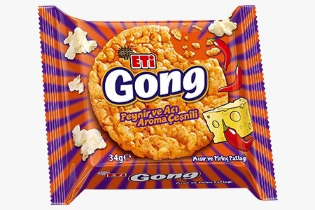 Eti Gong Peynir Ve Acı Aromalı Mısır Pirinç Patlağı 34 gr 18 Adet - 2