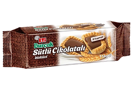 Eti Burçak Sütlü Çikolatalı Bisküvi 114 gr 12 adet - 2