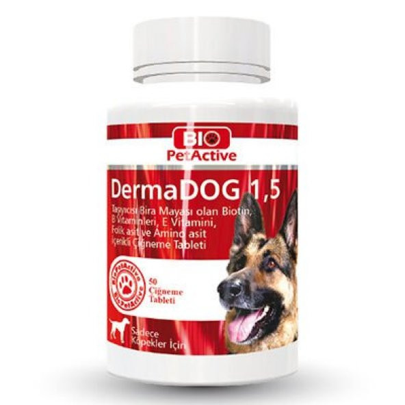 Pet Active Dermadog Orta Irk Köpekler İçin Sarımsaklı Maya Tableti 50 Adet 75 Gr - 2