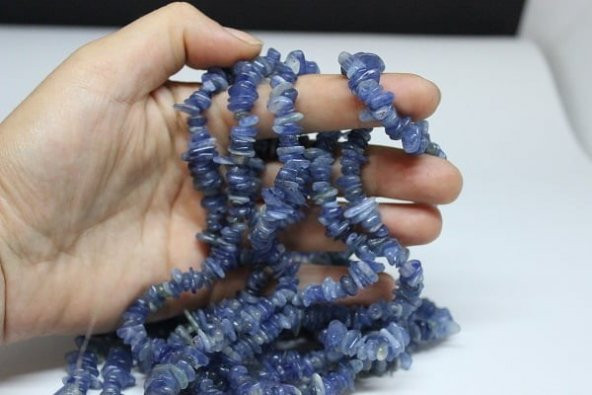 Delikli Kyanit  Taşı Mini Boy 50 adet - Resim 2