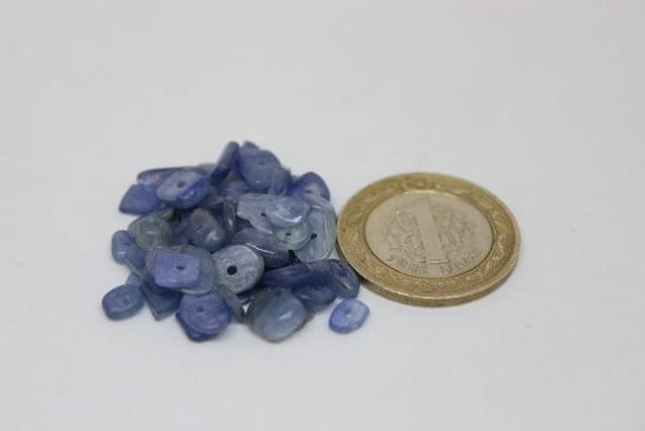 Delikli Kyanit  Taşı Mini Boy 50 adet - Resim 4