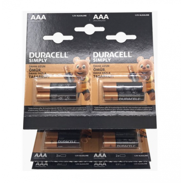 Duracell Simply AAA Pil 20li Kartela