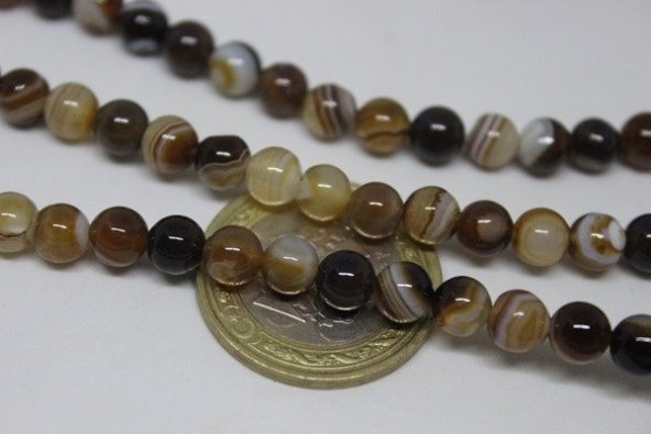 Akik Taşı Dizi 6mm (17306) - Resim 3