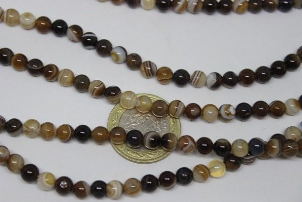 Akik Taşı Dizi 6mm (17306) - Resim 4