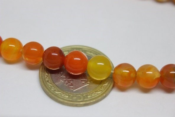 Akik Taşı Dizi 8mm (17300) - Resim 5