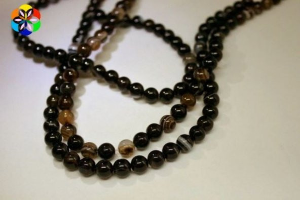 Akik Taşı Dizi 8mm (4102) - Resim 2