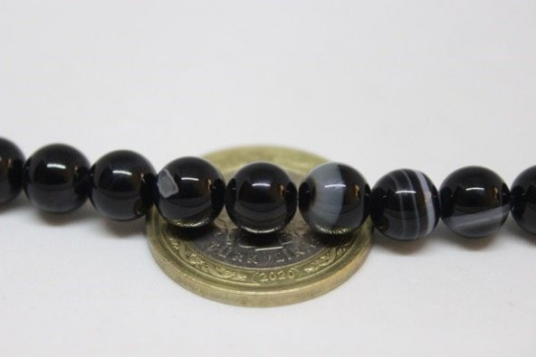 Akik Taşı Dizi 8mm (4102) - Resim 3