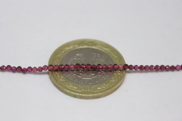 Lal (Garnet - Granat ) Taşı Dizi 2mm - 8