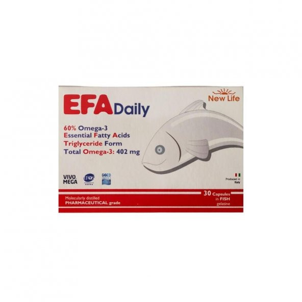 EFA Daily Balık Yağı İçeren Takviye Edici Gıda 30 Kapsül