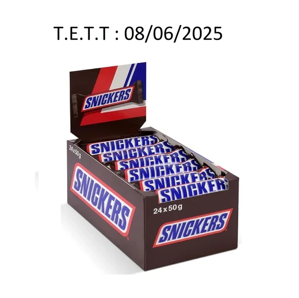 Snickers Bar Çikolata 50 gr 24 adet
