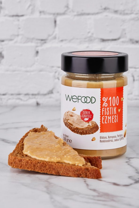 Wefood Şekersiz Sade 100 Fıstık Ezmesi 300 gr (Fıstık Parçacıklı) - 3