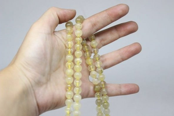 Gold Beril Taşı 8mm Dizi - Resim 3