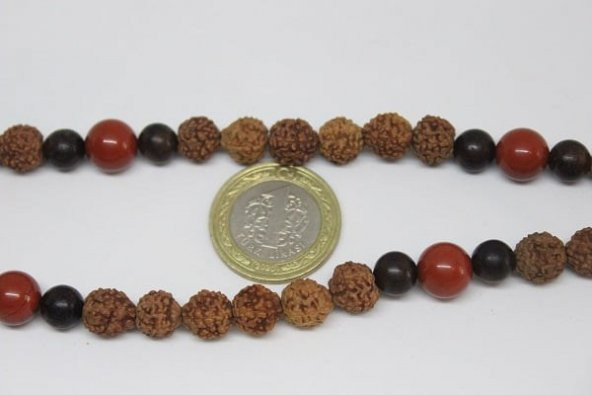 Rudraksha Tohumu 108lik Mala Kolye - Resim 2
