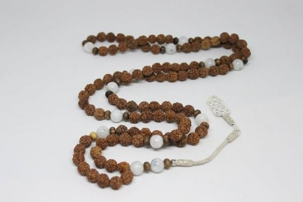 Rudraksha Tohumu 108lik Mala Kolye ürün görseli 1