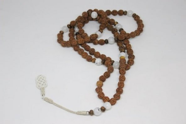 Rudraksha Tohumu 108lik Mala Kolye - Resim 4