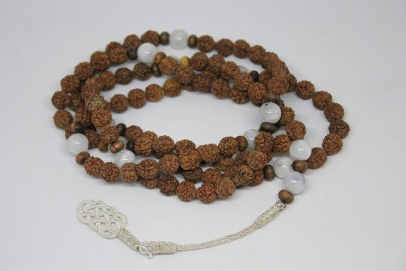 Rudraksha Tohumu 108lik Mala Kolye - Resim 5