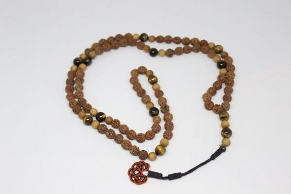 Rudraksha Tohumu 108lik Mala Kolye ürün görseli 1