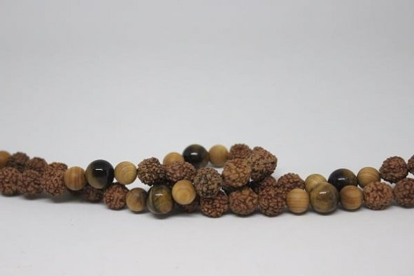 Rudraksha Tohumu 108lik Mala Kolye - Resim 2