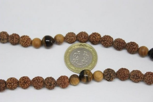 Rudraksha Tohumu 108lik Mala Kolye - Resim 4