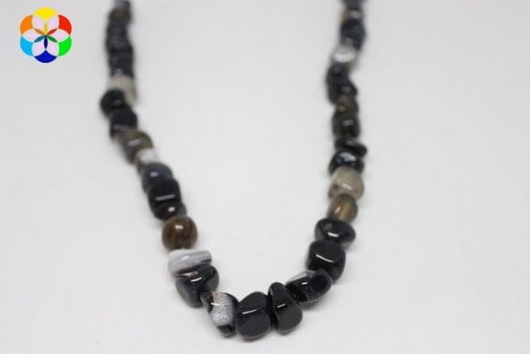 Akik Alacalı Siyah Tımbıl Taşlar Dizi ürün görseli