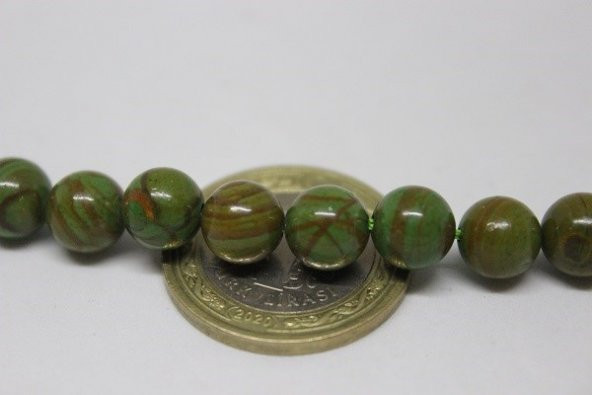 Afrika Turkuazı Taşı Dizi 8mm - 4