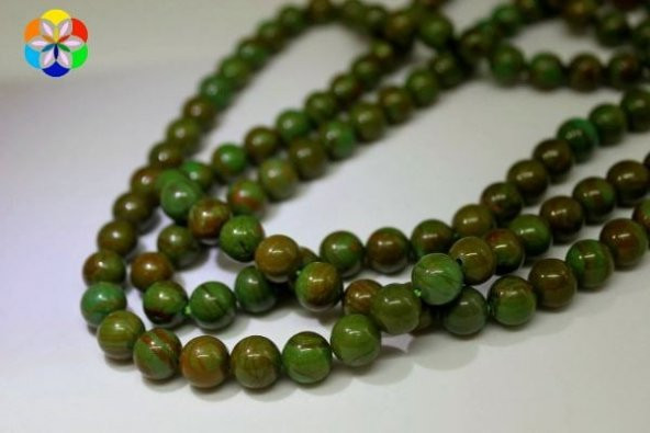 Afrika Turkuazı Taşı Dizi 8mm - 2