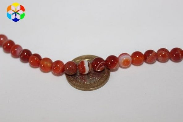 Akik Taşı Dizi 8mm (14235) - Resim 2