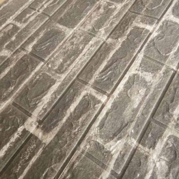 Renkli Duvarlar 3D Koyu Gri Tonlu Kendinden Yapışkanlı Duvar Kağıdı Paneli NW24 - Resim 2