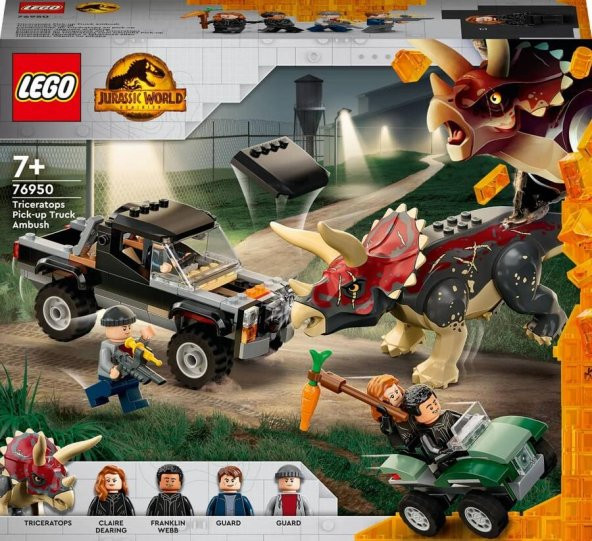 LEGO Jurassic World 76950 Triceratops Pickup Truck Ambush