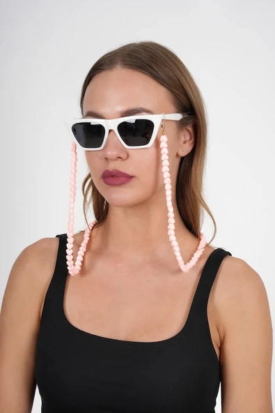 Pembe Kalpli Gözlük Zinciri - Kolye - Bileklik - 5