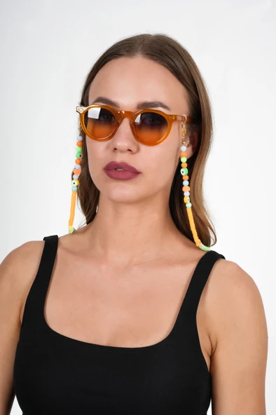 Fimo Oranje Gözlük Zinciri - Kolye - Bileklik