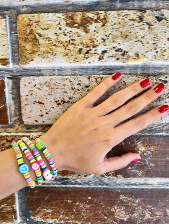 Fimo Meyveli Gözlük Zinciri - Kolye - Bileklik - 4