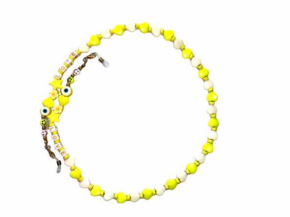 Fimo Kum Boncuk Gözlük Zinciri - Kolye - Bileklik - 6