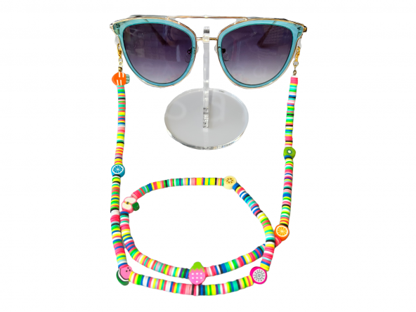 Fimo Meyveli Gözlük Zinciri - Kolye - Bileklik - 7