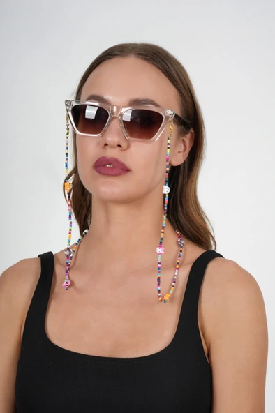 Fimo Köpekli Kum Boncuk Gözlük Zinciri - Kolye - Bileklik - 2