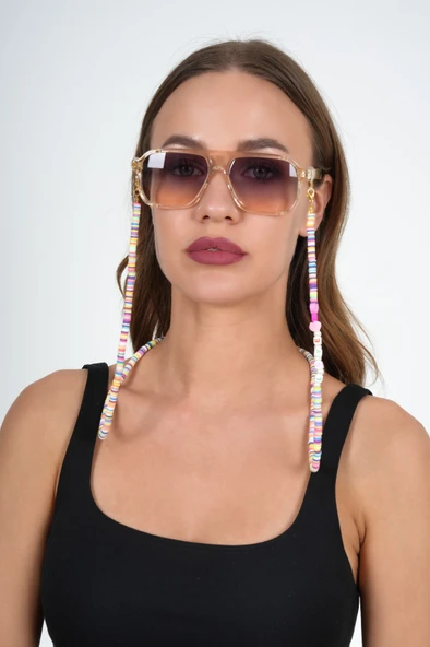 Fimo Love Kalpli Renkli Gözlük Zinciri - Kolye - Bileklik - 5