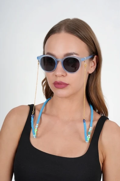 Fimo Renkli Gold Gözlük Zinciri - Kolye - Bileklik - 3