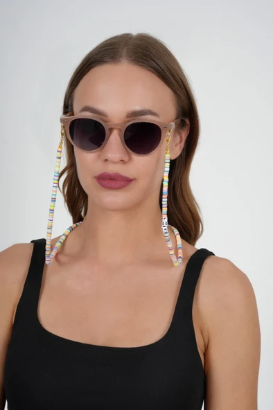 Fimo Renkli Love Gözlük Zinciri - Kolye - Bileklik - 2