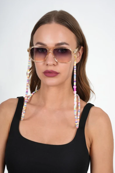 Fimo Love Kalpli Renkli Gözlük Zinciri - Kolye - Bileklik - 3