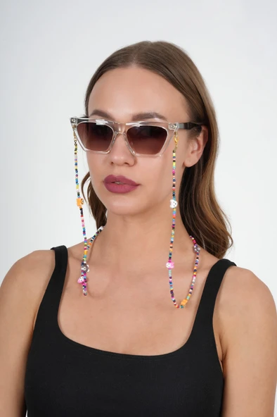 Fimo Köpekli Kum Boncuk Gözlük Zinciri - Kolye - Bileklik - 3