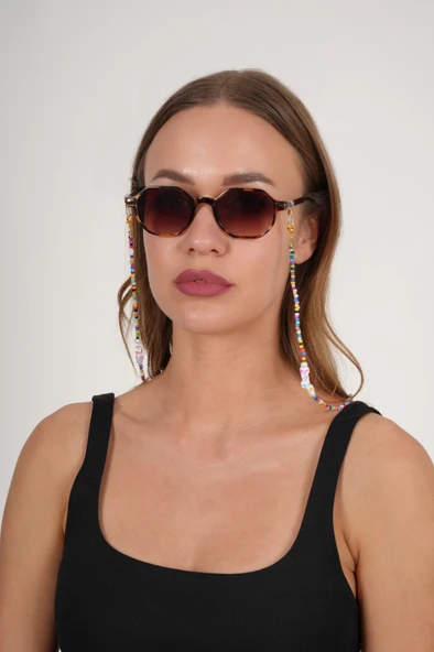 Renkli Love Kum Boncuk Gözlük Zinciri - Kolye - Bileklik - 5