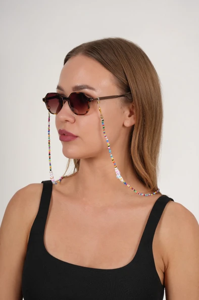 Renkli Love Kum Boncuk Gözlük Zinciri - Kolye - Bileklik - 2