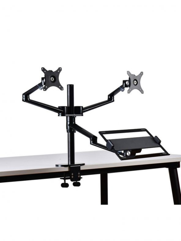 NPO STD7093 10"-27" Notebook Stand ve Vesa Monitör Tutucu Çift Kol - 3
