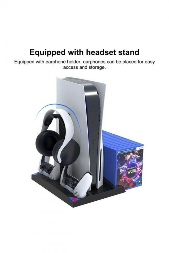Ps5 Fanlı Stand Playstation 5 Uyumlu Soğutuculu 6in1 - 2