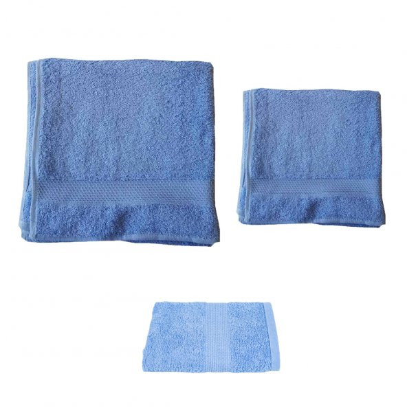 Banyo, El Yüz ve Tıraş Sakal Havlusu - Mavi Asker Havlu Seti- Asker Malzemeleri