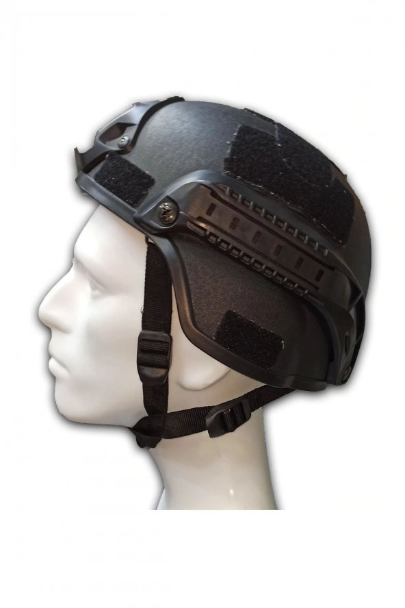 Siyah Koruyucu Başlık Miğfer Askeri Airsoft Paintball Kask - 2