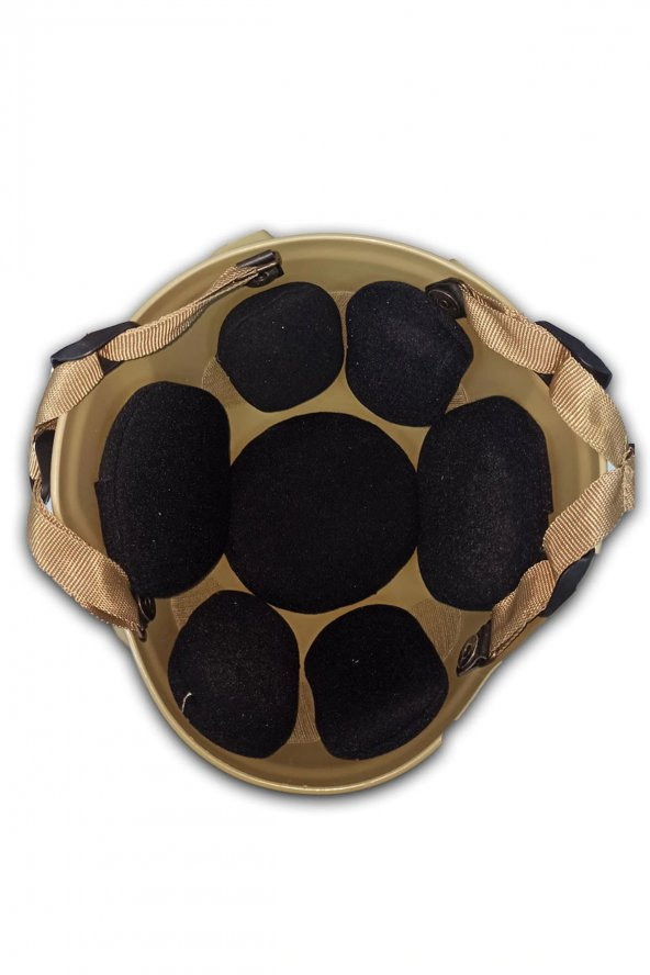 Haki Koruyucu Başlık Miğfer - Askeri Airsoft Paintball Kask - 6