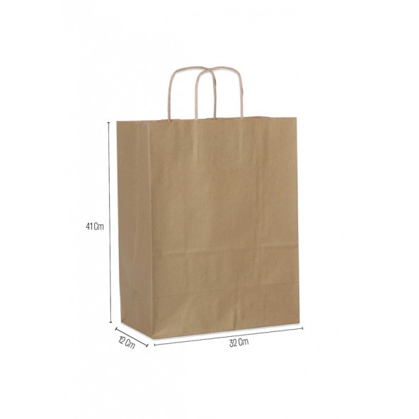 Kağıt Çanta Hediye Ve Alışveriş Çantası 25li (32x41x12cm)