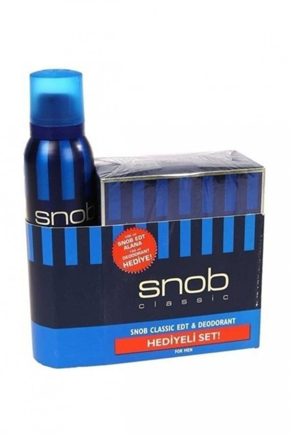 Snob Classic EDT 100 ml + Deo Sprey 150 ml Erkek Parfüm Seti